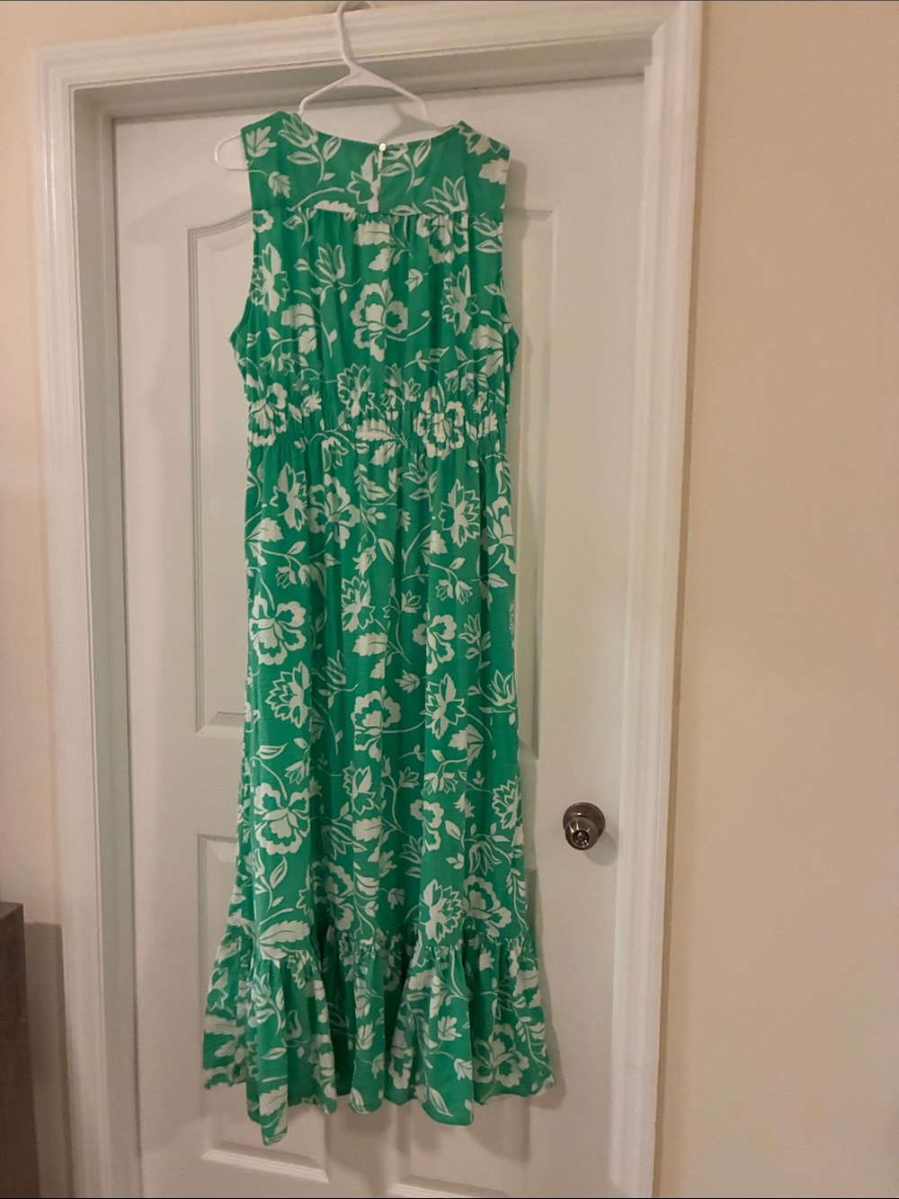 Draper James Linen Floral Smocked Waist Tiered Maxi Dress Southern Charm - Picture 8 of 11